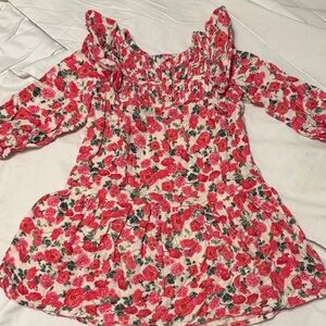 Old Navy Floral Kids Dress - Red and White